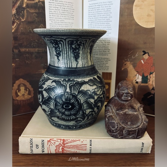 Vintage Crackle Glaze Annamese-Inspired Vase